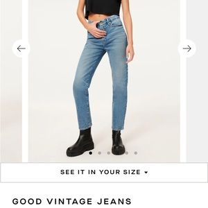 Good American Straight Leg Vintage Blue Jeans